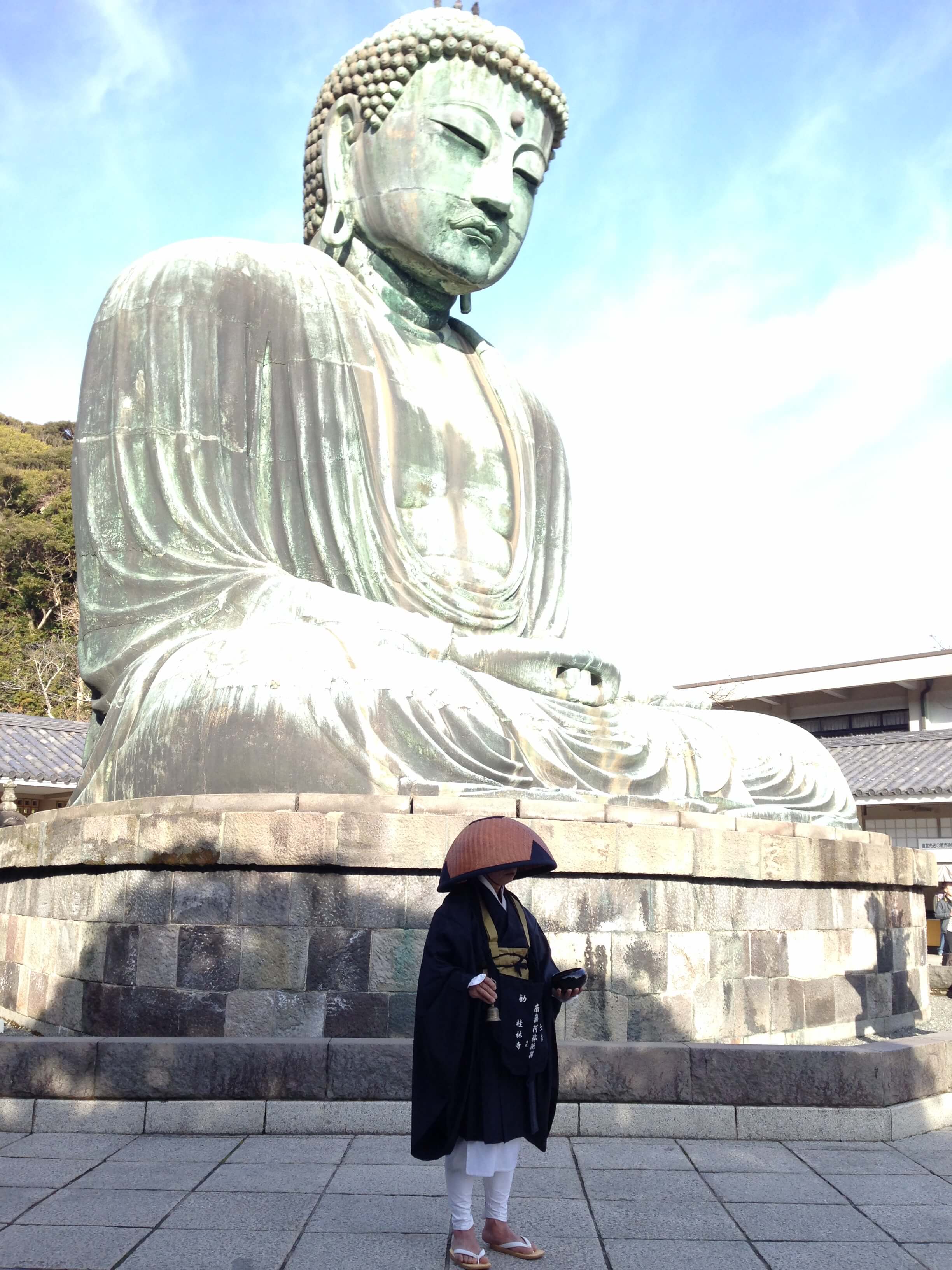 Great Buddha in Kamakura, Japan. I explored this area with a fellow solo traveler I met along the way. 