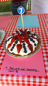 Red, White, and Blueberry Cream Pie