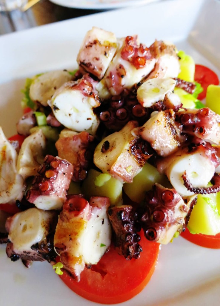 Polipolata--Grilled Mediterranean octopus, fresh celery, lemon, extra-virgin olive oil, potatoes