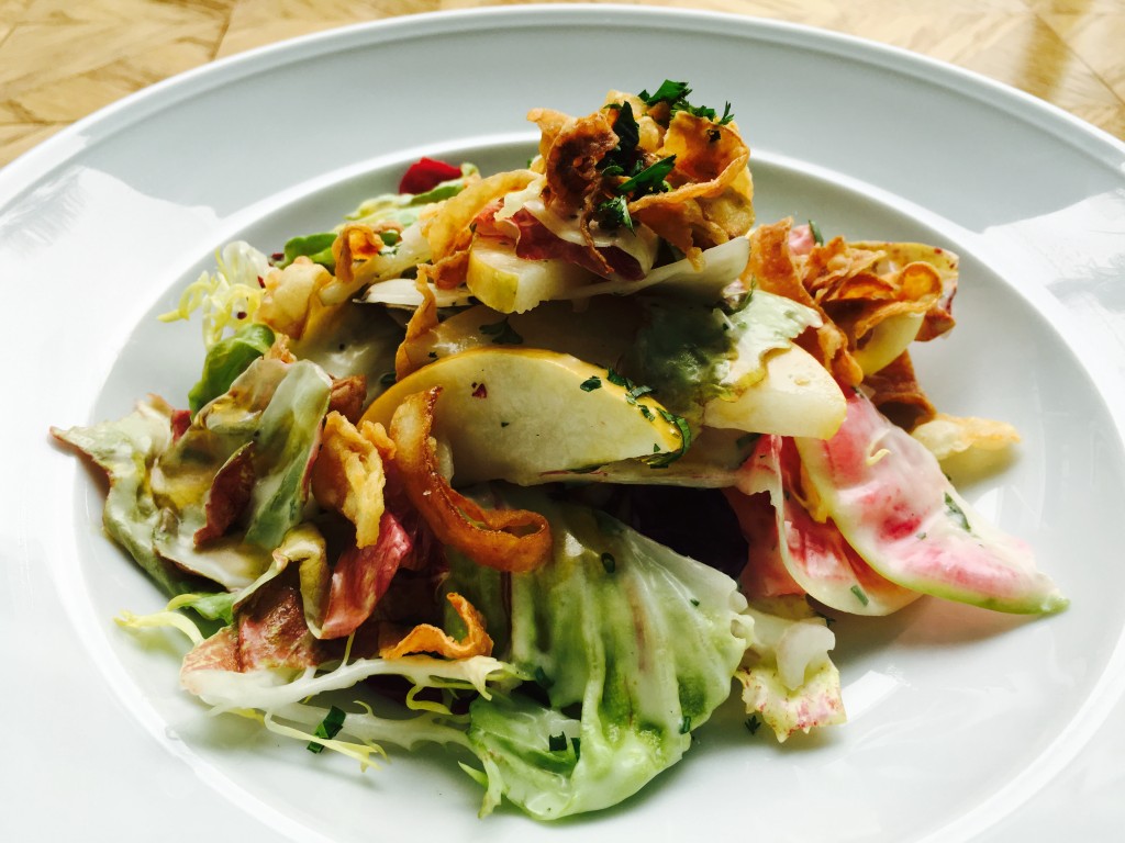 Asian Pear and Chicory Salad - Crispy Fennel, Creamy Champagne Vinaigrette