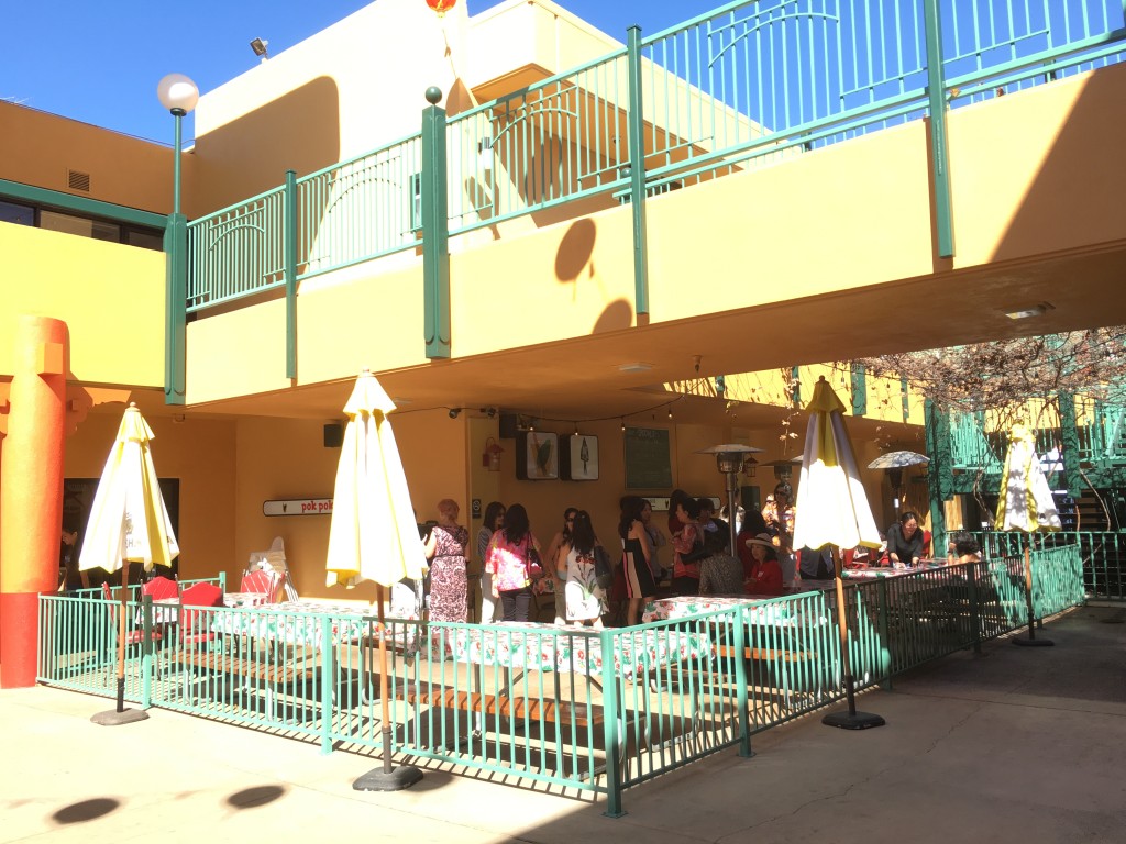 Outside patio dining area.