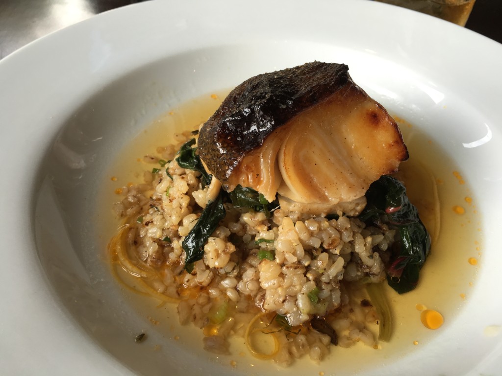 Marinated Black Cod: half brown rice, sauteed swiss chard