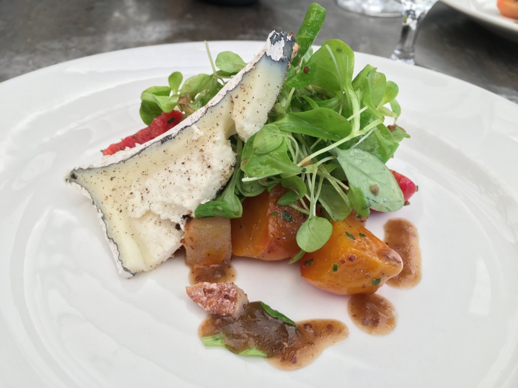 Roasted Baby Beet with Mache, Asian Pear, Goat Cheese and Candied Pecans Salad