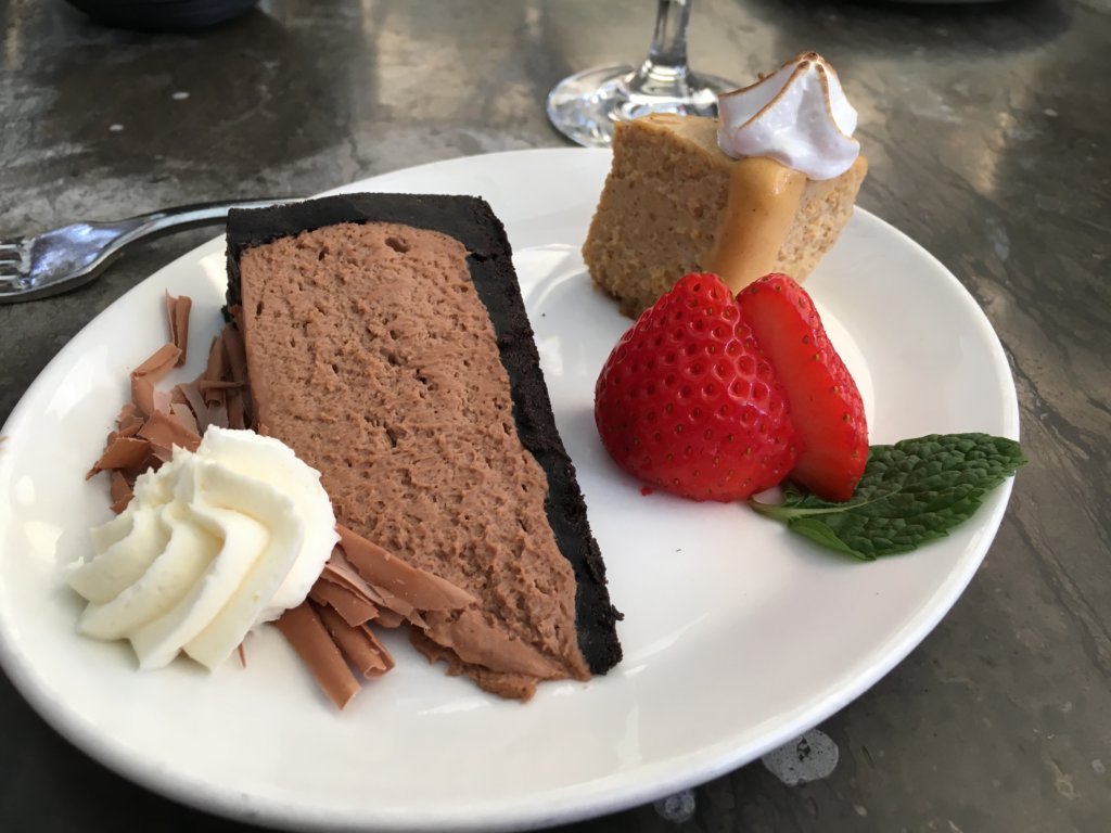 Chocolate Silk Pie and Pumpkin Cheesecake